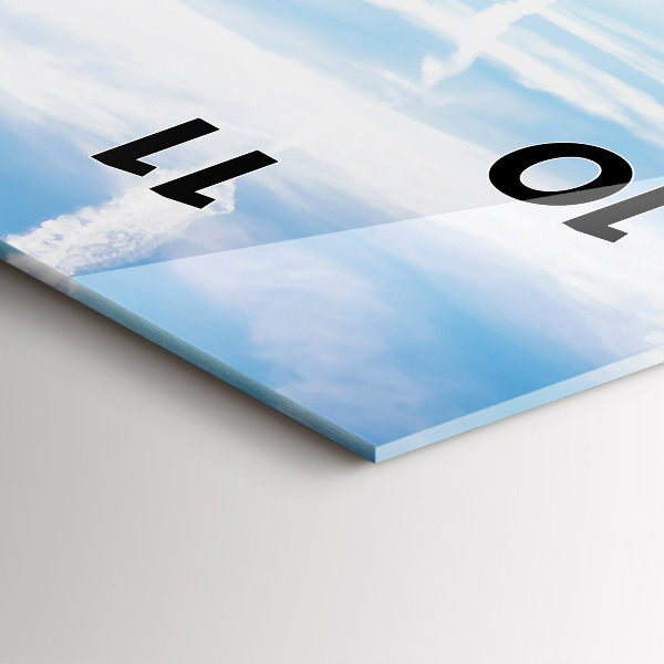 Modern vertical wall clock Lavender Meadow