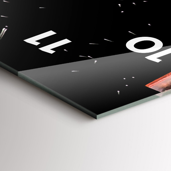 Modern vertical wall clock Drink with ice