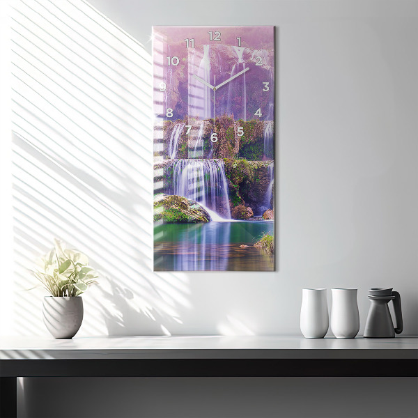 Modern vertical wall clock Jiulong Waterfall China