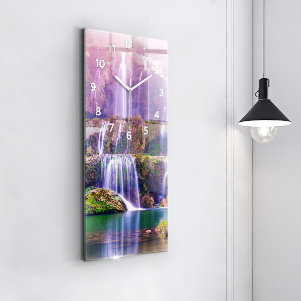 Modern vertical wall clock Jiulong Waterfall China