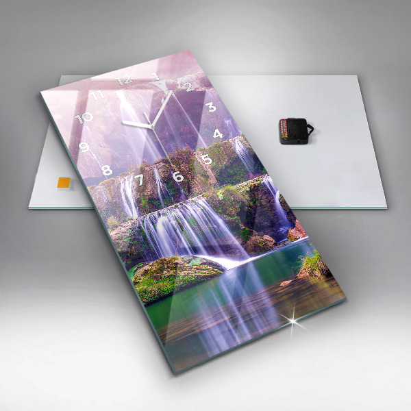 Modern vertical wall clock Jiulong Waterfall China