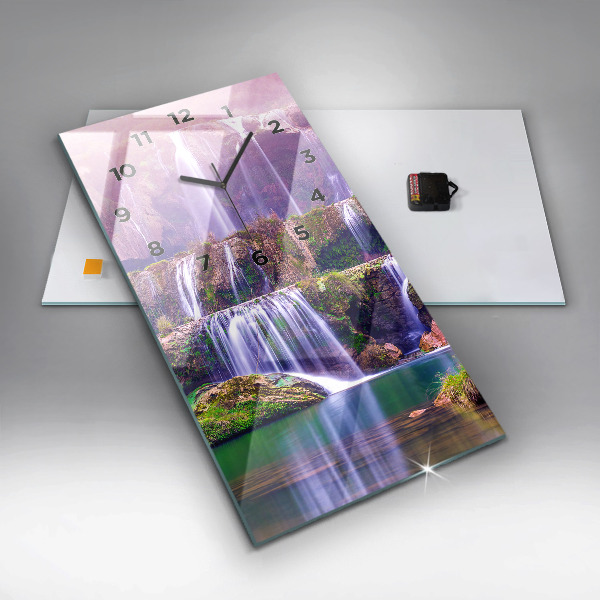 Modern vertical wall clock Jiulong Waterfall China