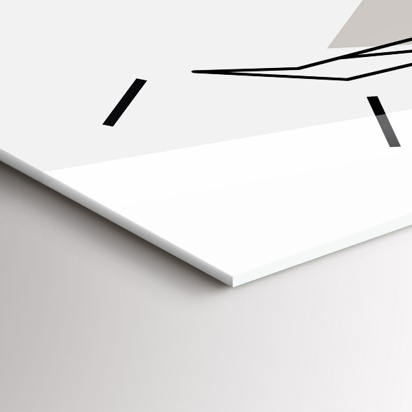 Modern vertical wall clock Reindeer Scandinavian style