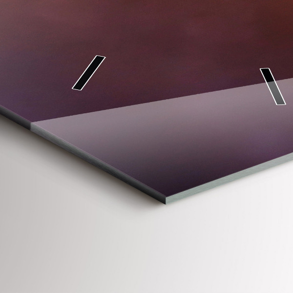 Modern vertical wall clock Boat and sunset