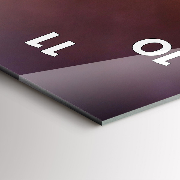 Modern vertical wall clock Boat and sunset