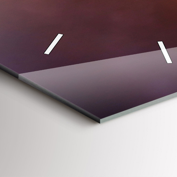 Modern vertical wall clock Boat and sunset