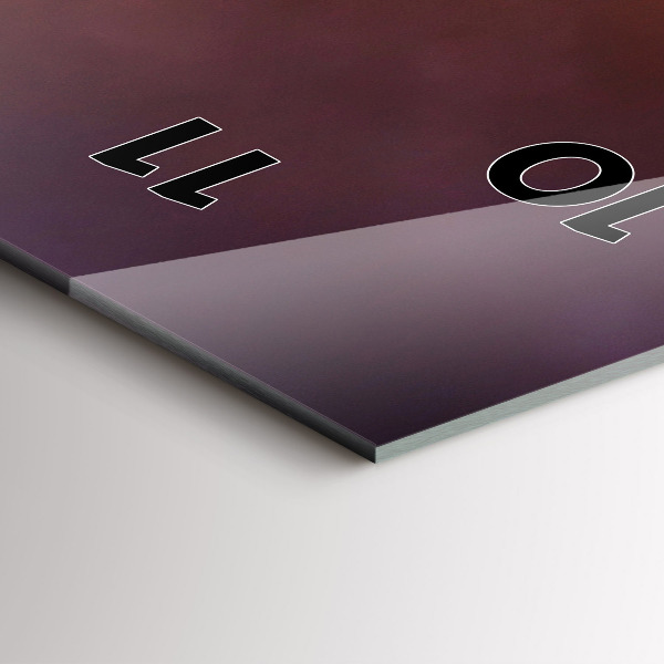 Modern vertical wall clock Boat and sunset