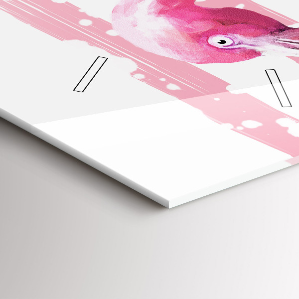 Modern vertical wall clock Flamingo Graphic