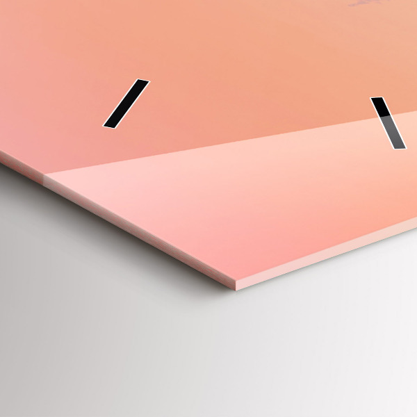 Modern vertical wall clock Forest in the fog