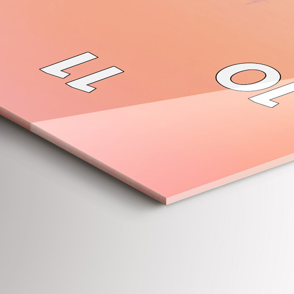 Modern vertical wall clock Forest in the fog