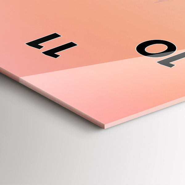 Modern vertical wall clock Forest in the fog