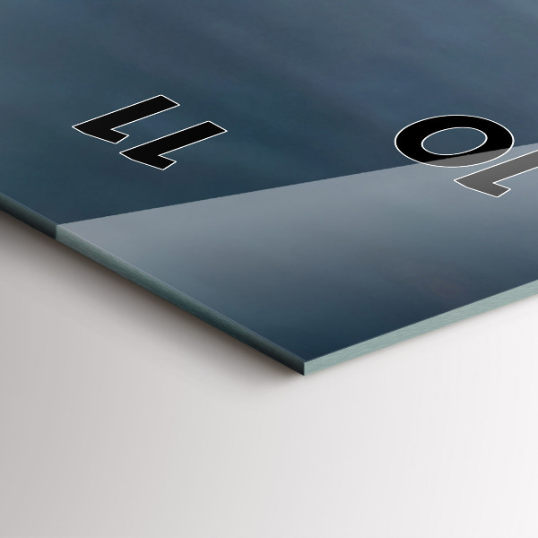 Modern vertical wall clock Man on a motorcycle