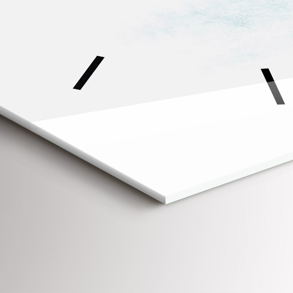 Modern vertical wall clock Winter forest