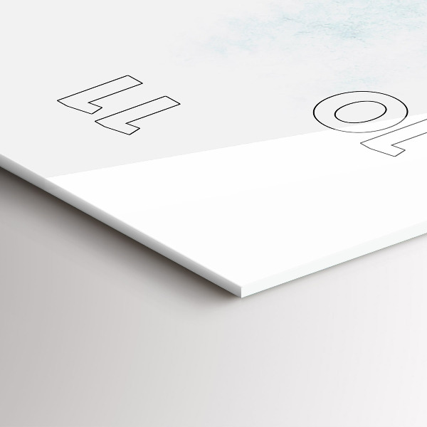 Modern vertical wall clock Winter forest