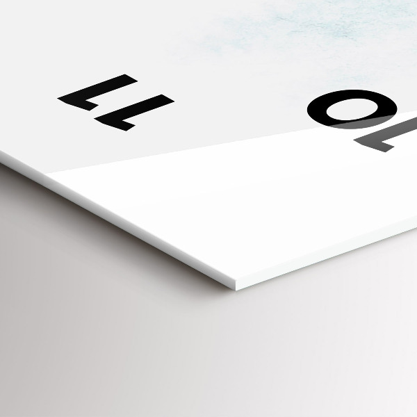 Modern vertical wall clock Winter forest