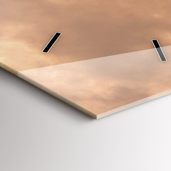 Modern vertical wall clock Animals and sunset