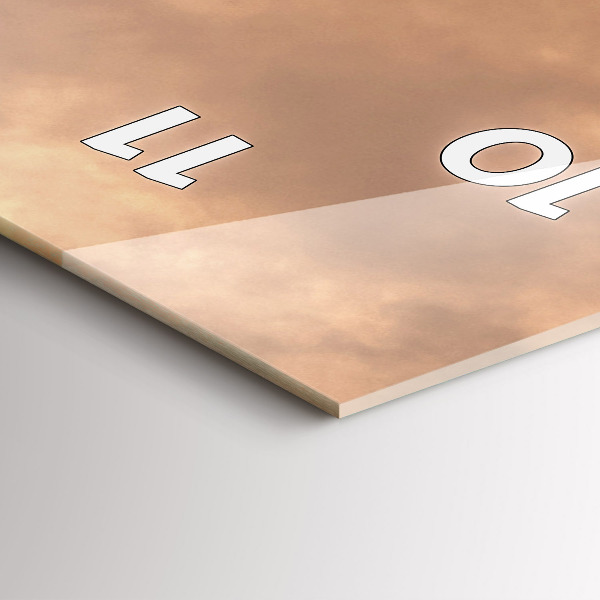 Modern vertical wall clock Animals and sunset