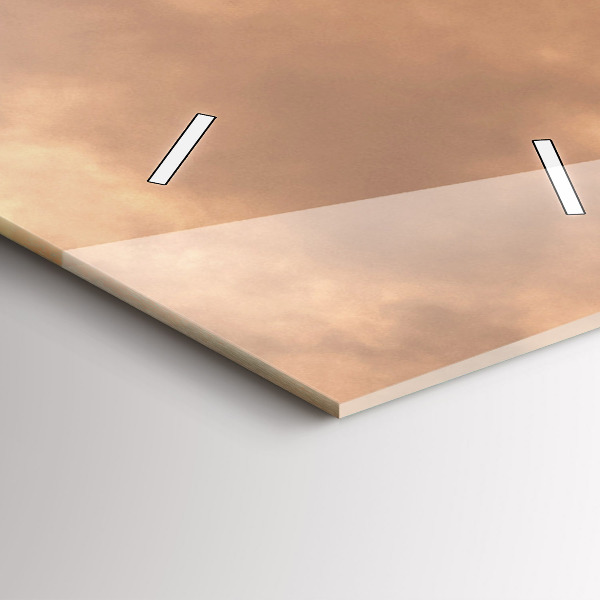 Modern vertical wall clock Animals and sunset