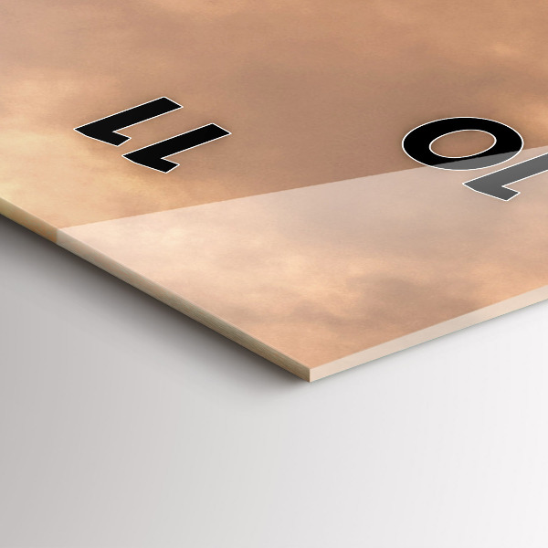 Modern vertical wall clock Animals and sunset