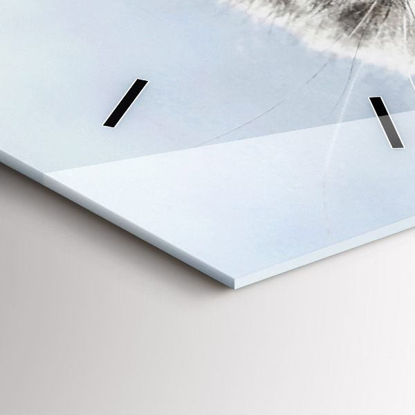 Modern vertical wall clock Cat on the couch