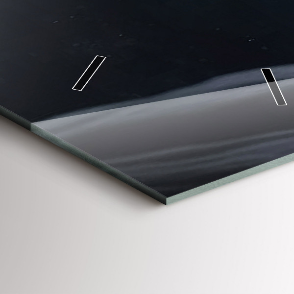 Modern vertical wall clock Man in front of the moon