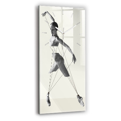 Modern vertical wall clock Abstract woman dancer