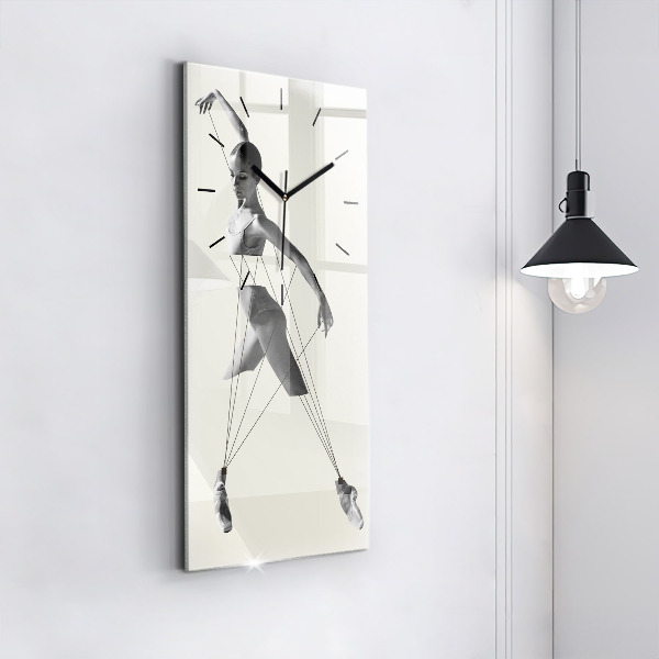 Modern vertical wall clock Abstract woman dancer