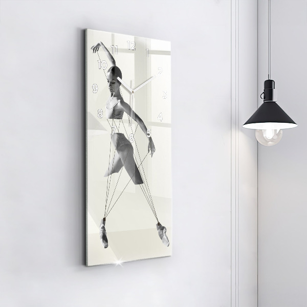 Modern vertical wall clock Abstract woman dancer