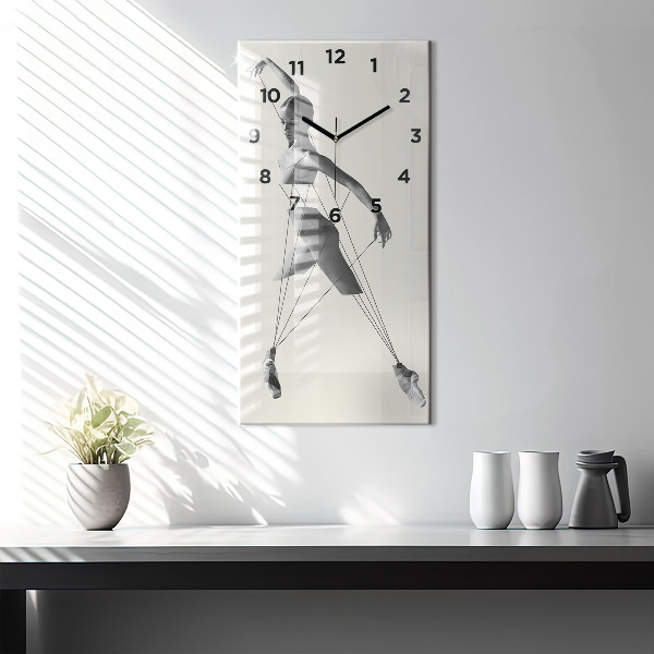 Modern vertical wall clock Abstract woman dancer