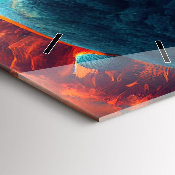 Modern vertical wall clock Futuristic world