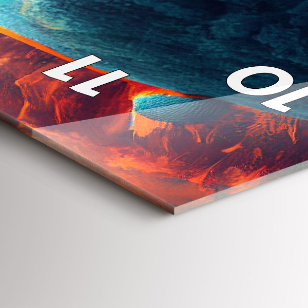 Modern vertical wall clock Futuristic world