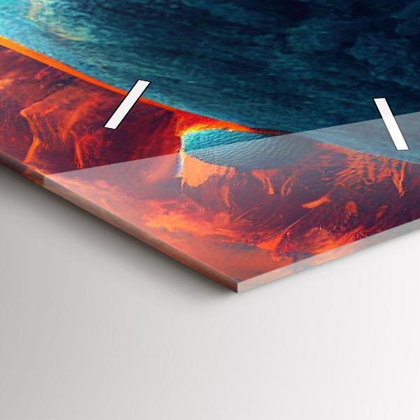 Modern vertical wall clock Futuristic world