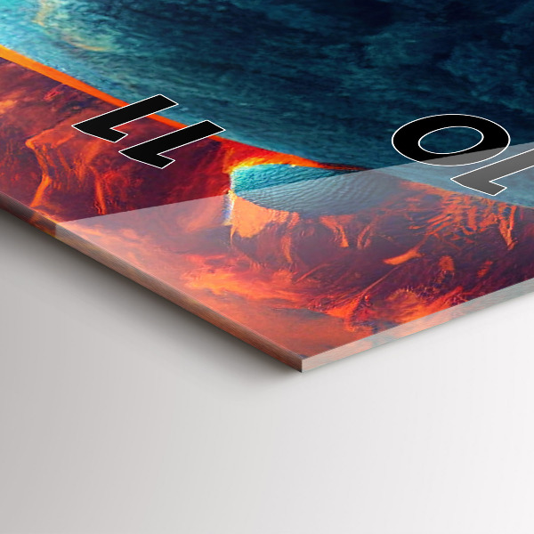 Modern vertical wall clock Futuristic world