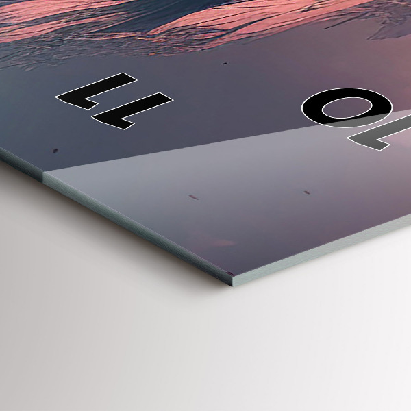 Modern vertical wall clock Magical forest and mountains