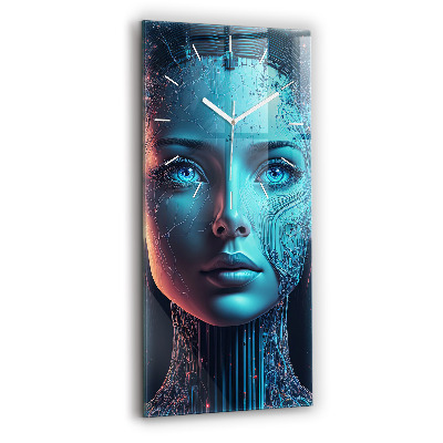 Modern vertical wall clock Artificial intelligence