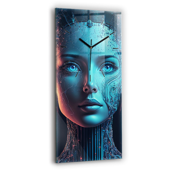 Modern vertical wall clock Artificial intelligence