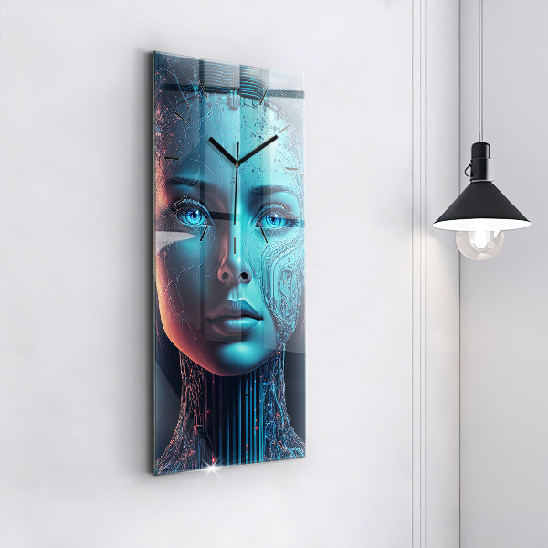 Modern vertical wall clock Artificial intelligence