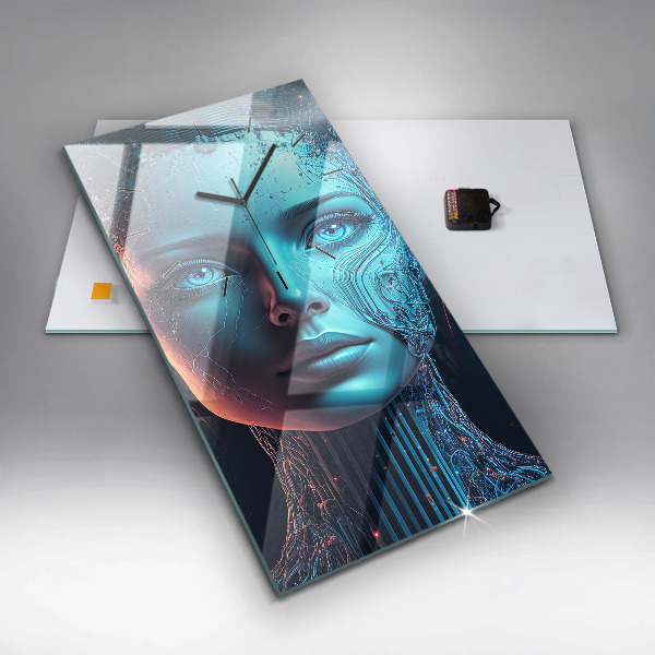 Modern vertical wall clock Artificial intelligence