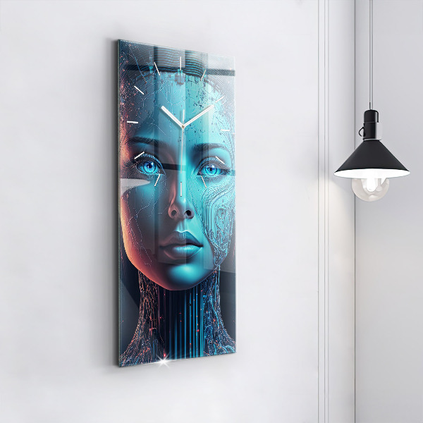 Modern vertical wall clock Artificial intelligence
