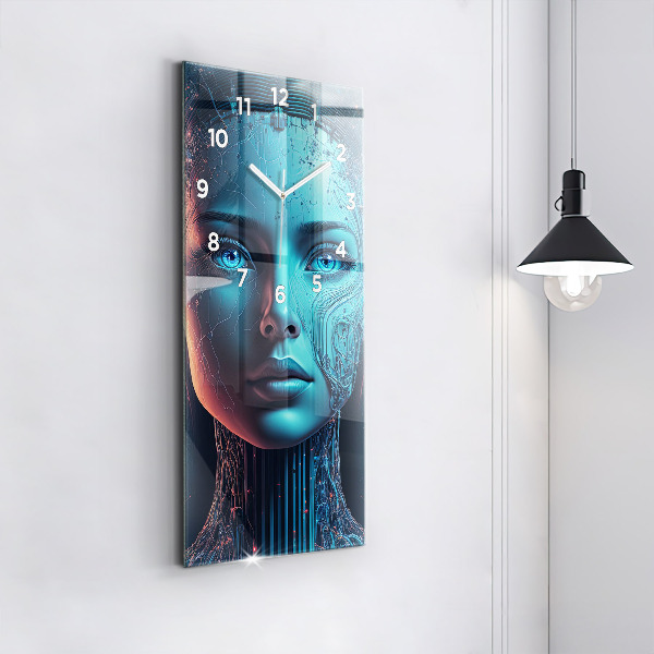Modern vertical wall clock Artificial intelligence