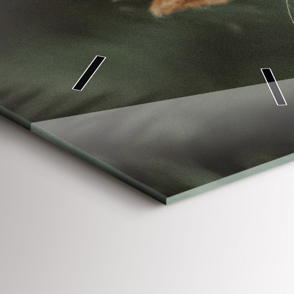 Modern vertical wall clock Squirrel and wild nature