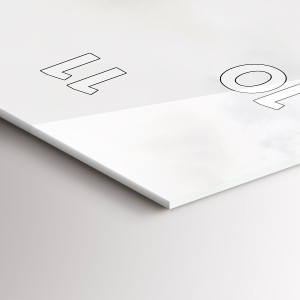 Modern vertical wall clock Mountain view