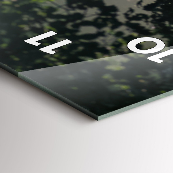 Modern vertical wall clock Forest road and streaks of sunlight