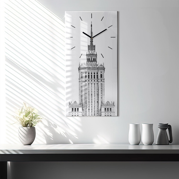 Modern vertical wall clock Palace of Culture and Science