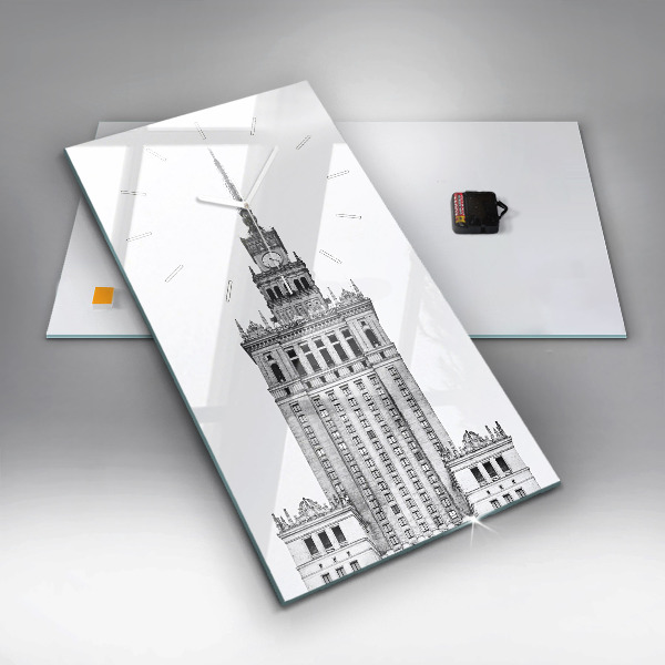 Modern vertical wall clock Palace of Culture and Science