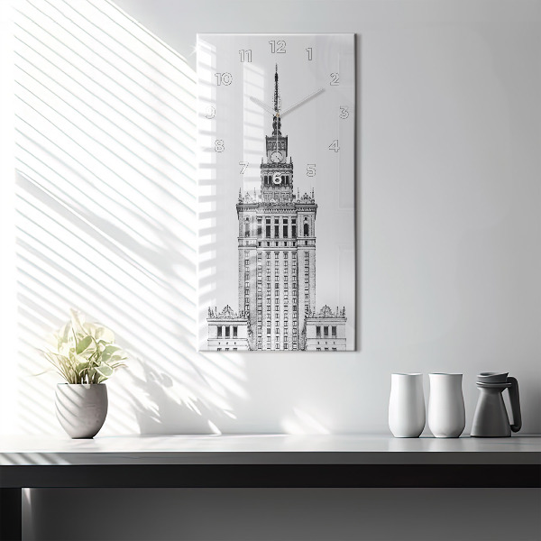 Modern vertical wall clock Palace of Culture and Science