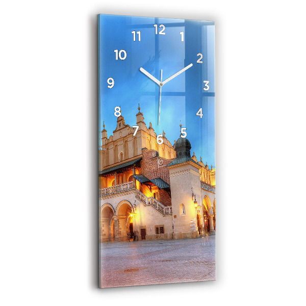 Modern vertical wall clock Main Market Square in Krakow