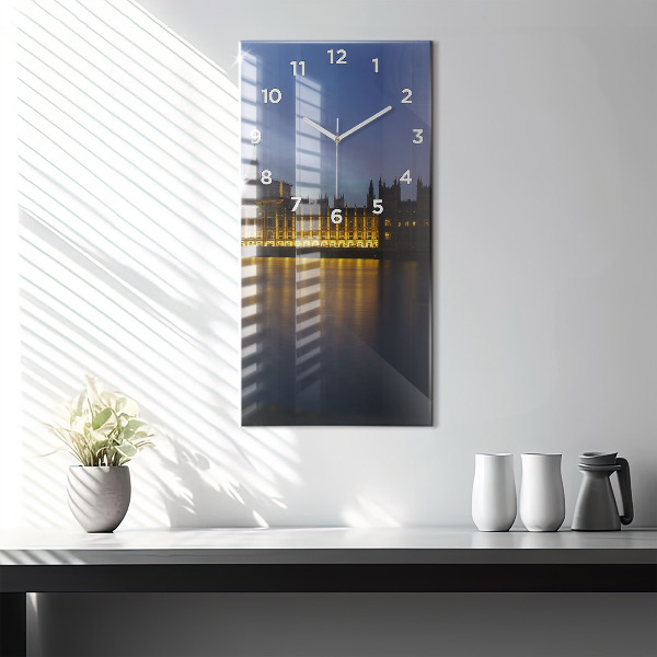 Modern vertical wall clock Winchester Palace London