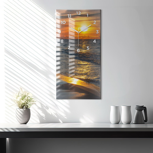 Modern vertical wall clock Władysławowo Baltic Sea