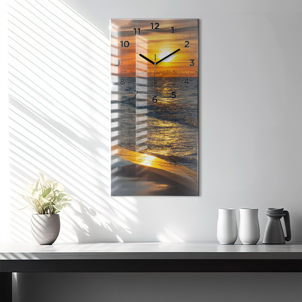 Modern vertical wall clock Władysławowo Baltic Sea